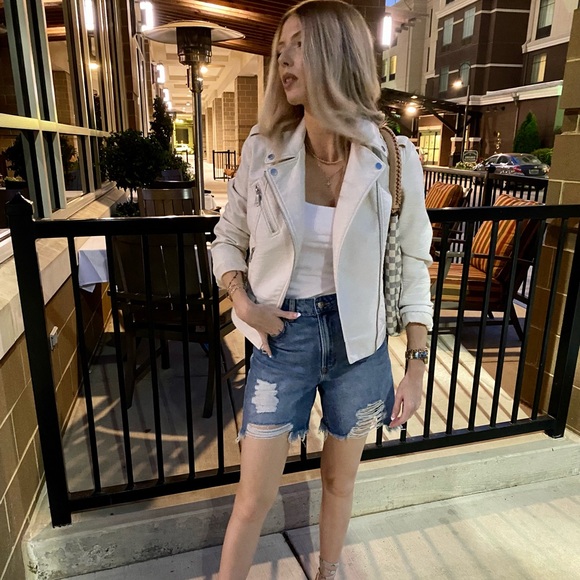 Ivory leather jacket - Picture 4 of 4